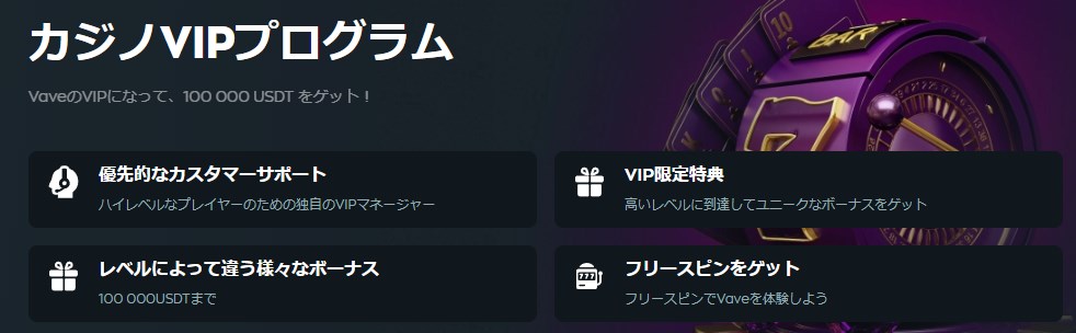 ベイブカジノのカジノVIPプログラム