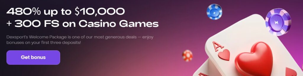 デックスポート 【カジノ】3回の入金で480%最大10,000ドルのボーナス+300回のFS